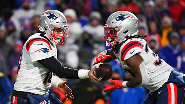 Patriots QB Mac Jones and RB Rhamondre Stevenson